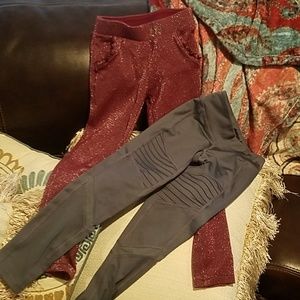 2 pair girls leggings.